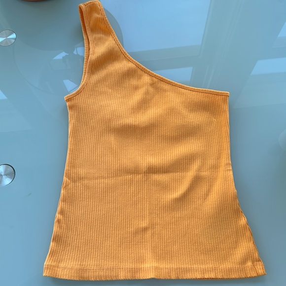 Anthropologie Ribbed One Shoulder Tank Medium - Picture 3 of 7